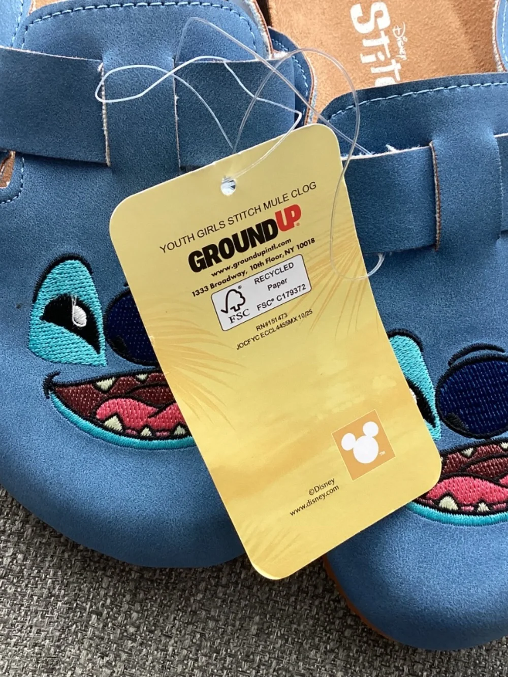 Disney Stitch kid's Clog, size 2